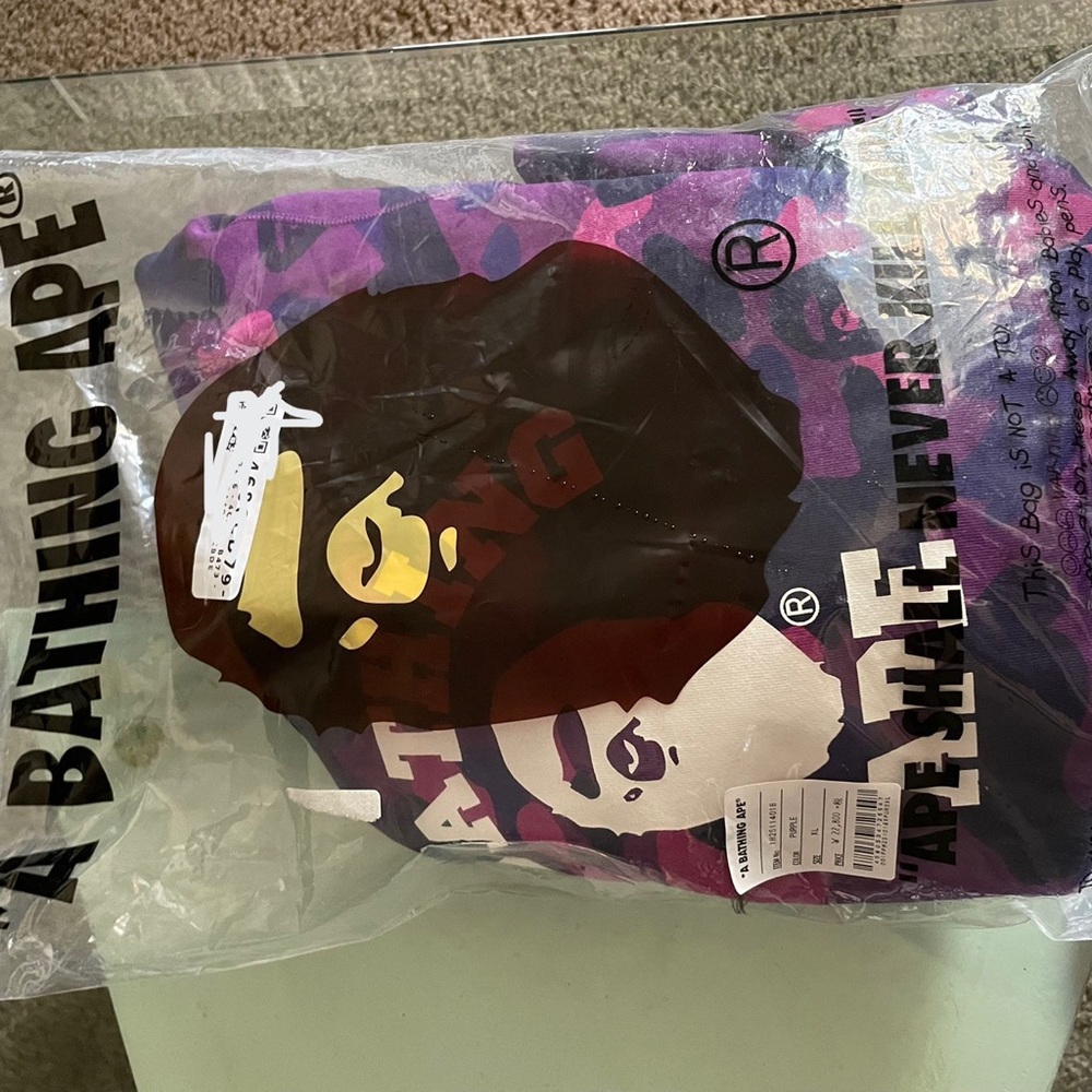 Purple Bape Camo Hoodie